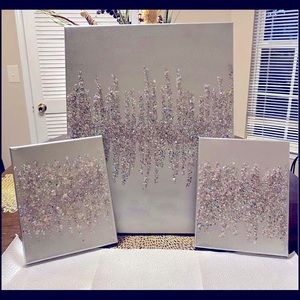 Bling canvas wall art